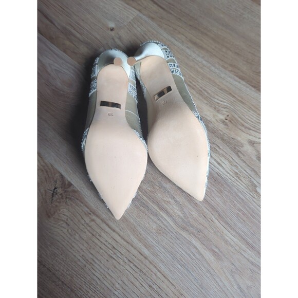 Badgley Mischka Rouge Crystal Embellished Heels Womens 6.5 - Picture 6 of 16